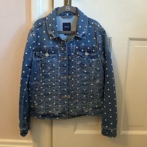 GAP Polka-Dotted Denim Jacket (size M)